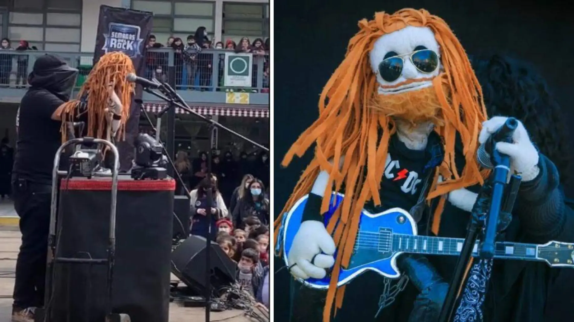 Organizan concierto de metal con marioneta en un colegio y se hace viral